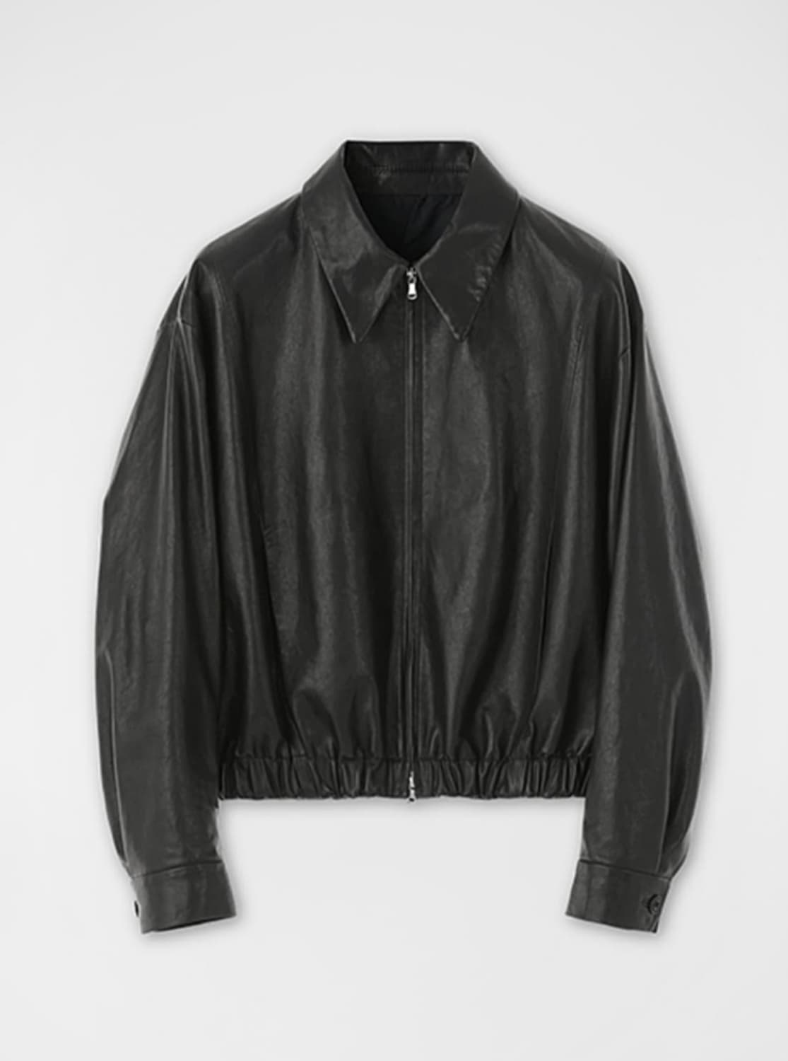 쿠어 램스킨 블루종 자켓 L 블랙 상품이미지1