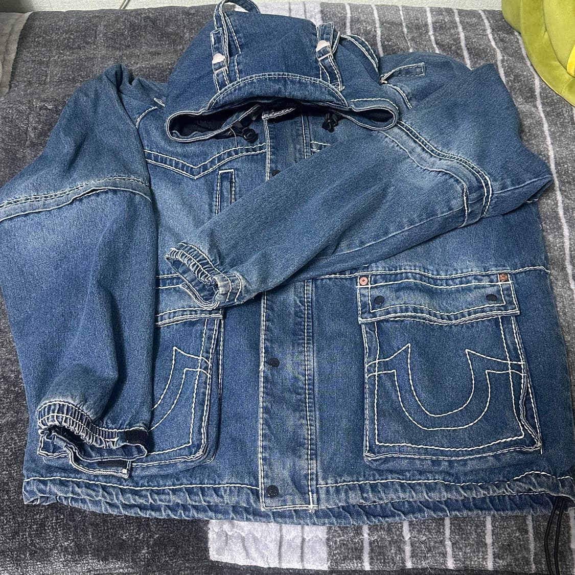 트루릴리전x페치 데님 세퍼레이트 파카 인디고 상품이미지4