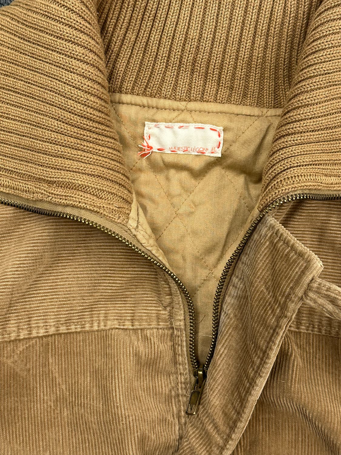 M)Japanese vintage 여성 코듀로이 베이지 봄버 자켓 상품이미지4