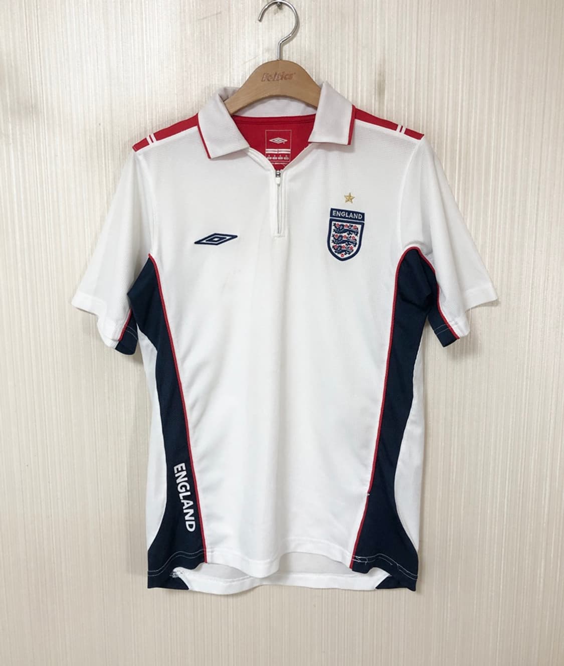 엄브로 04-05 잉글랜드축구국대 트레이닝 1/4 집업셔츠 S(해외) 상품이미지1