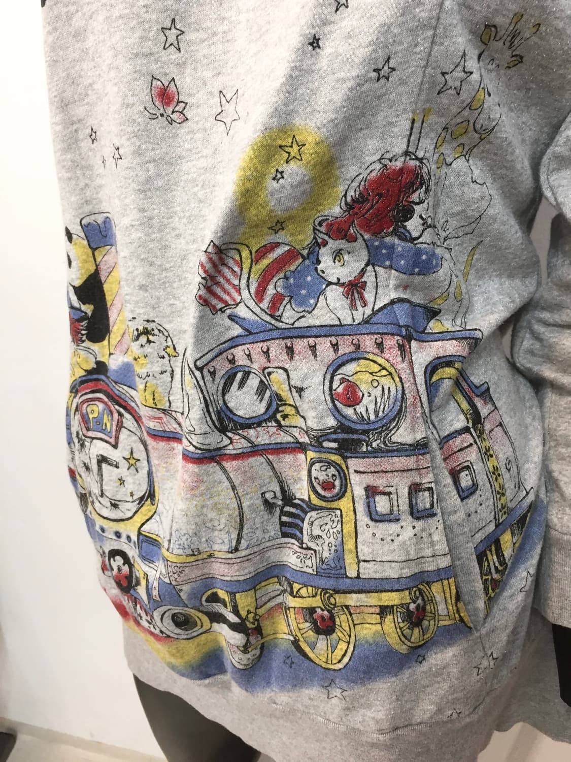 빈티지 카툰 원숄더 티셔츠 상품이미지7