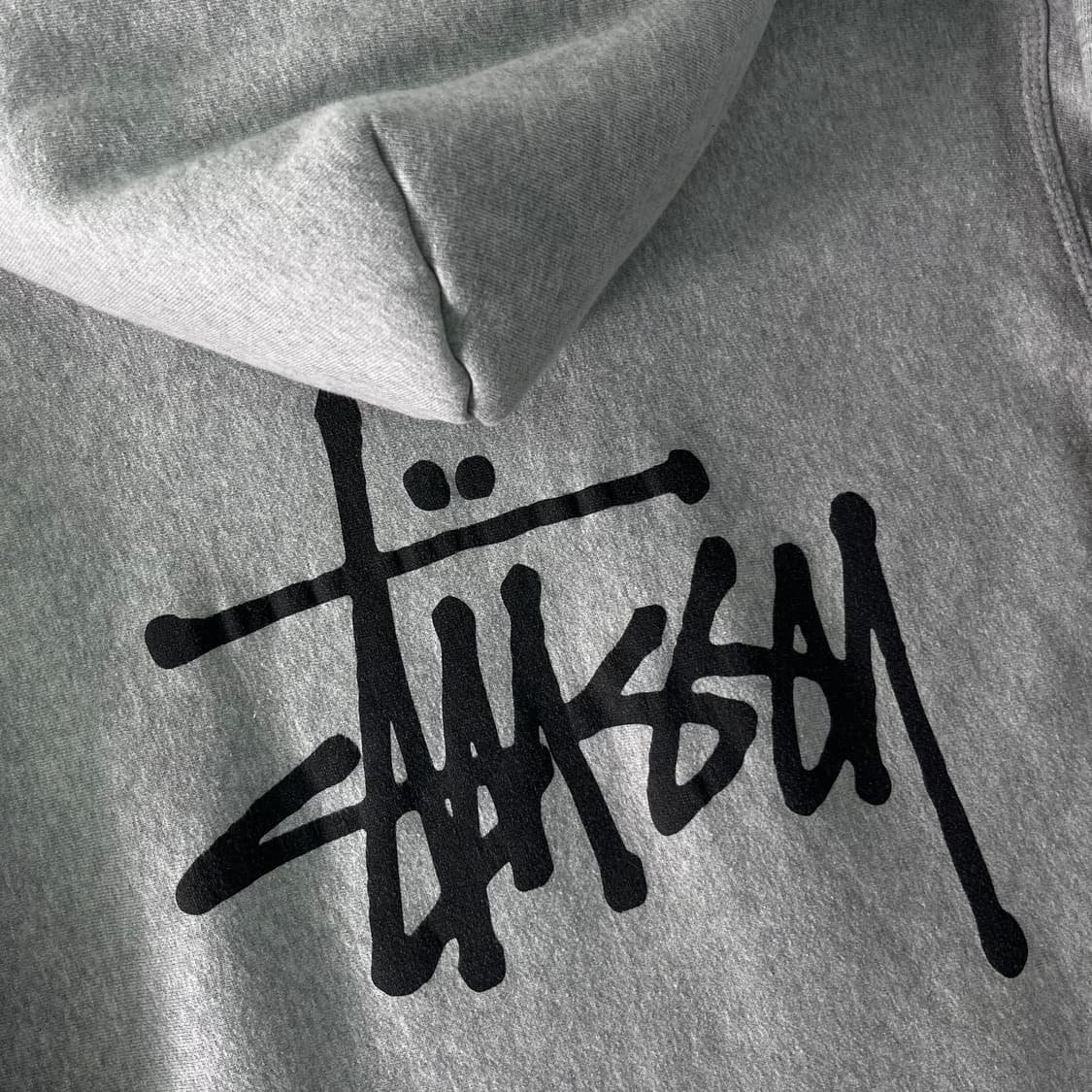 95 스투시 베이직 로고 그레이 후드티 상품이미지6