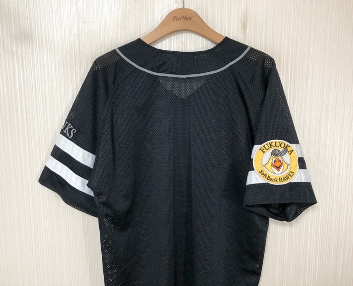 NPB 데상트 후쿠오카 소프트뱅크호크스 블랙유니폼/져지 L 상품이미지9