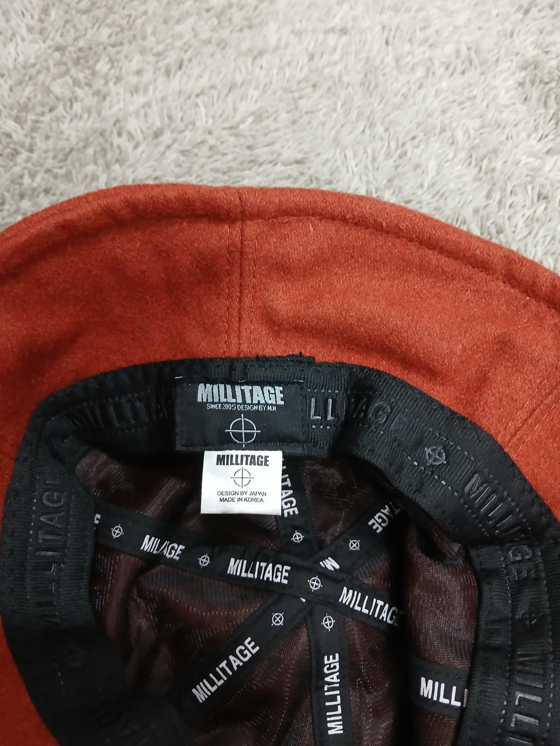 MILLITAGE 버건디오렌지 모자 상품이미지7