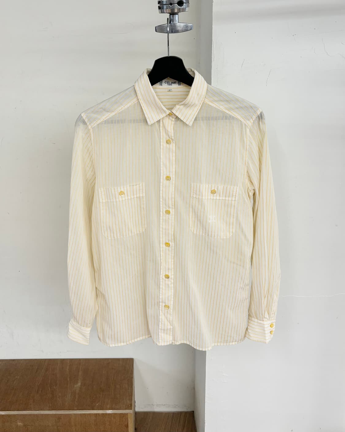 셀린느 옐로우 스트라이프 셔츠 상품이미지1