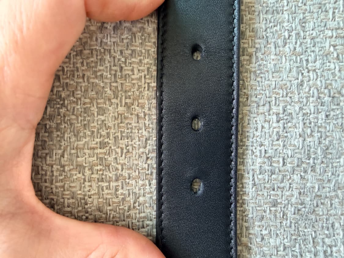 구찌 GG 마몽 블랙레더벨트 금장 414516 AP00T 상품이미지5