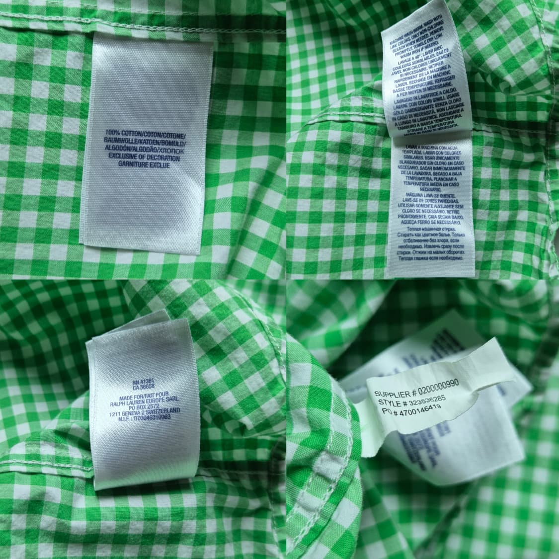 [XL(18-20)] 폴로 랄프로렌 깅엄체크 반팔셔츠 상품이미지9