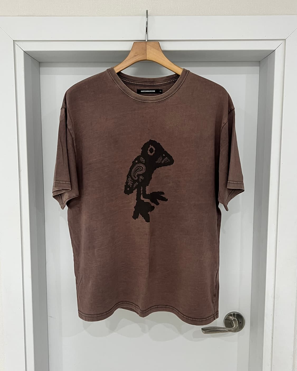 해칭룸 페이즐리 버드티 워시드 퍼플 차콜 상품이미지2