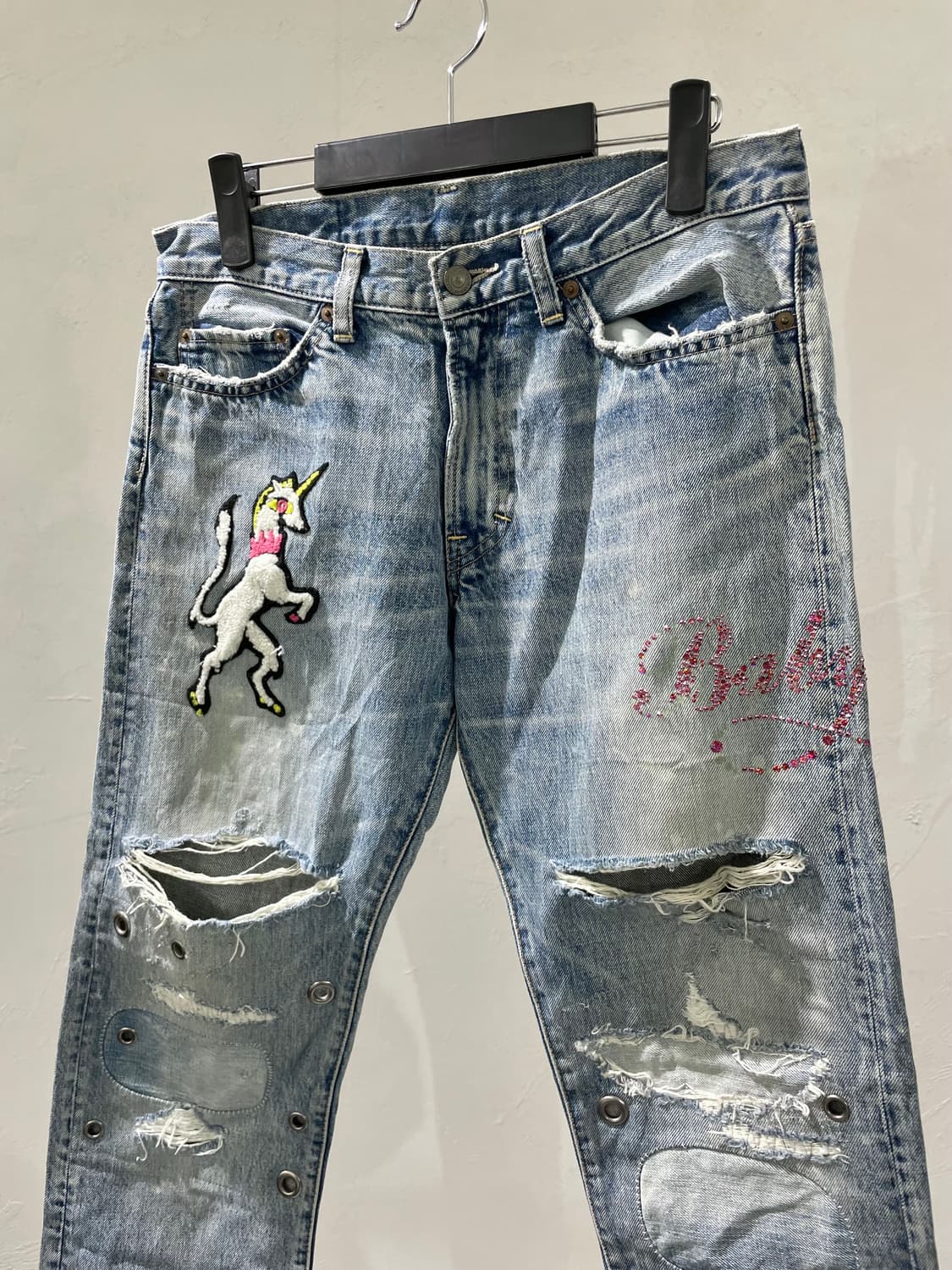 RNA 유니콘 패치워크 리페어 진 상품이미지2