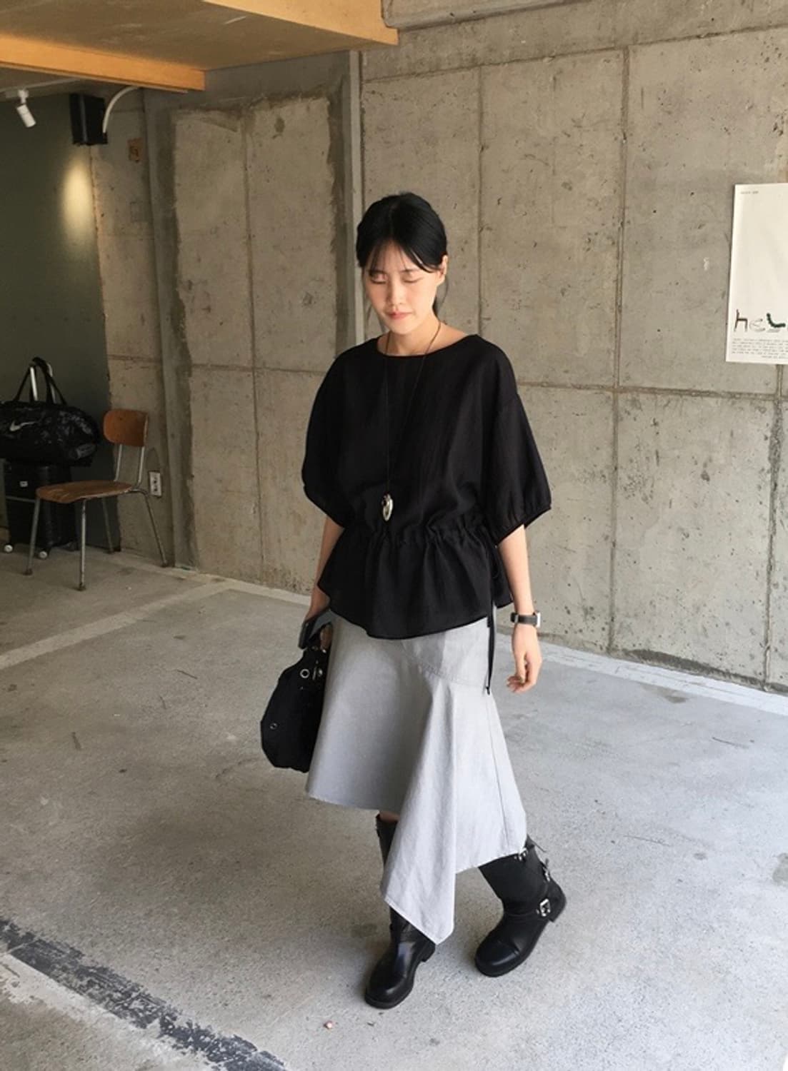 Black Sleeve Blouse 블랙 블라우스 상품이미지1