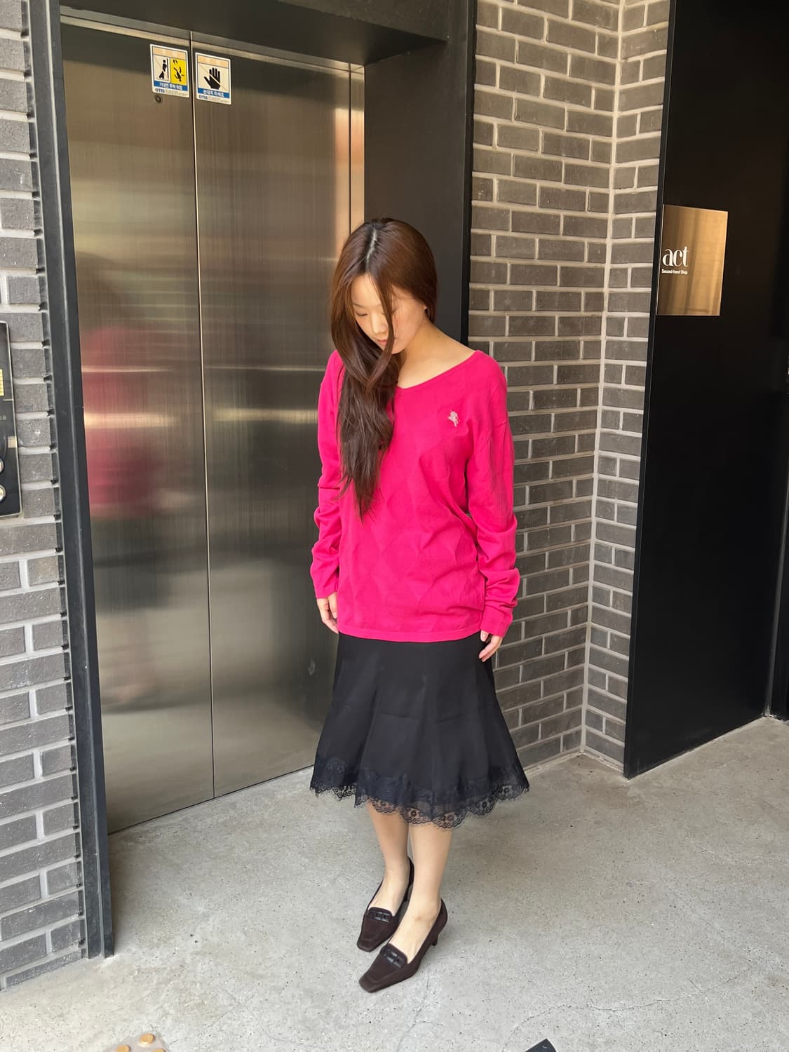 Burberry 버버리 로고 니트 핑크 상품이미지3