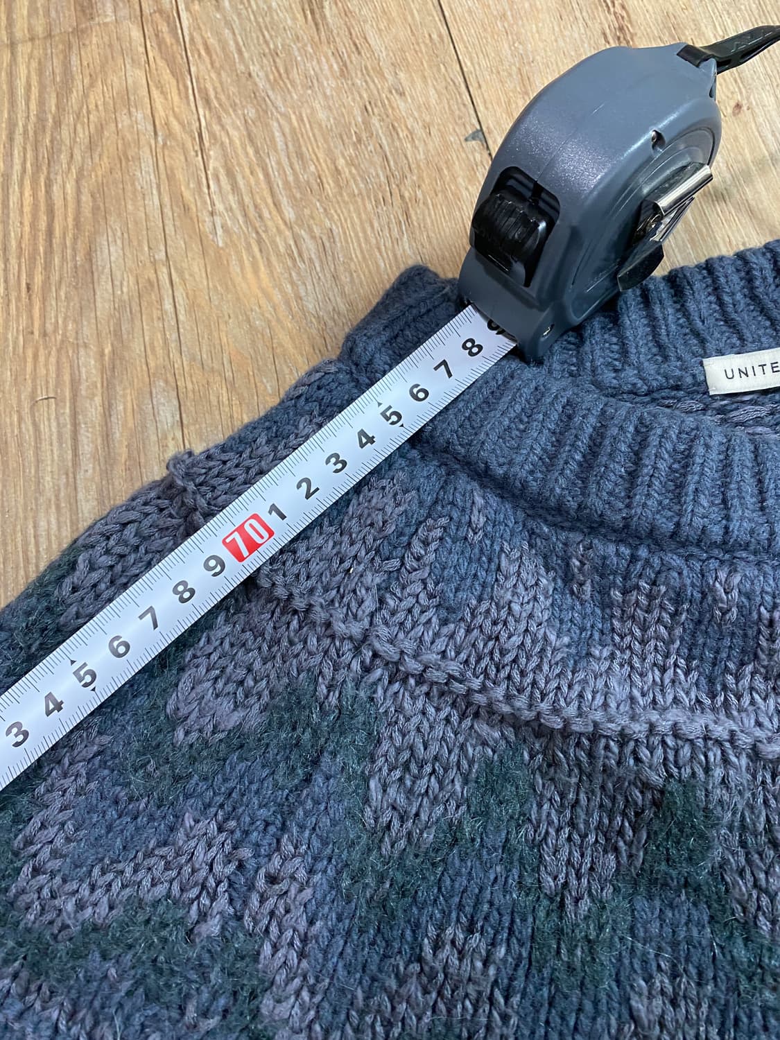 유나이티드 애로우즈 블루 그레이 스웨터 L 상품이미지7