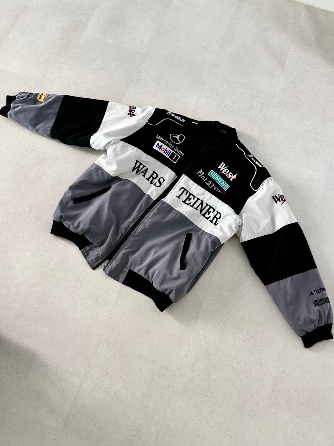 빈티지 레이싱 봄버 자켓 상품이미지2