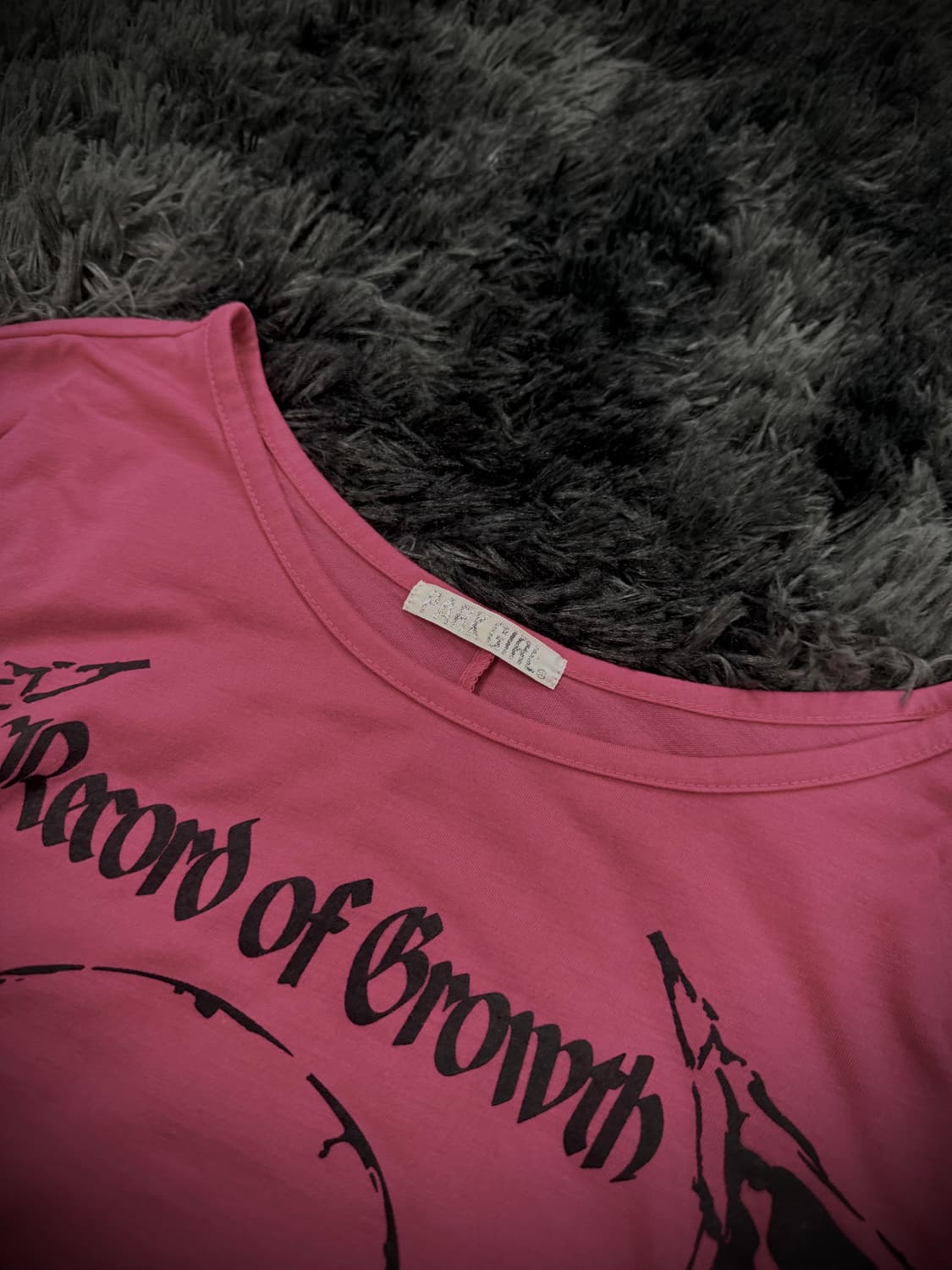 핑크 스컬 그래픽 반팔 티셔츠 상품이미지4