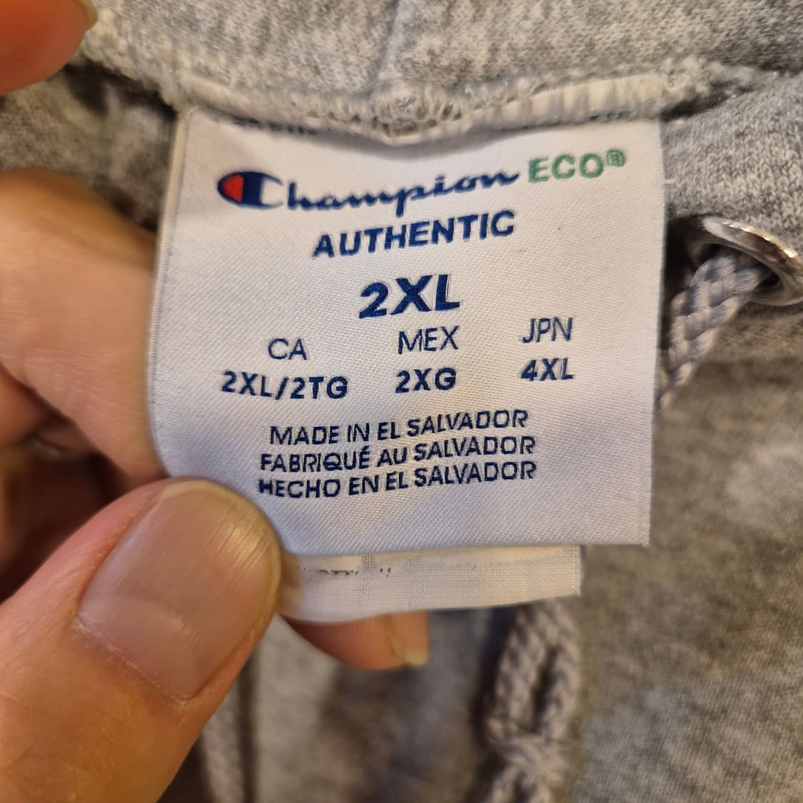 2XL 챔피온 그레이 후드 상품이미지3