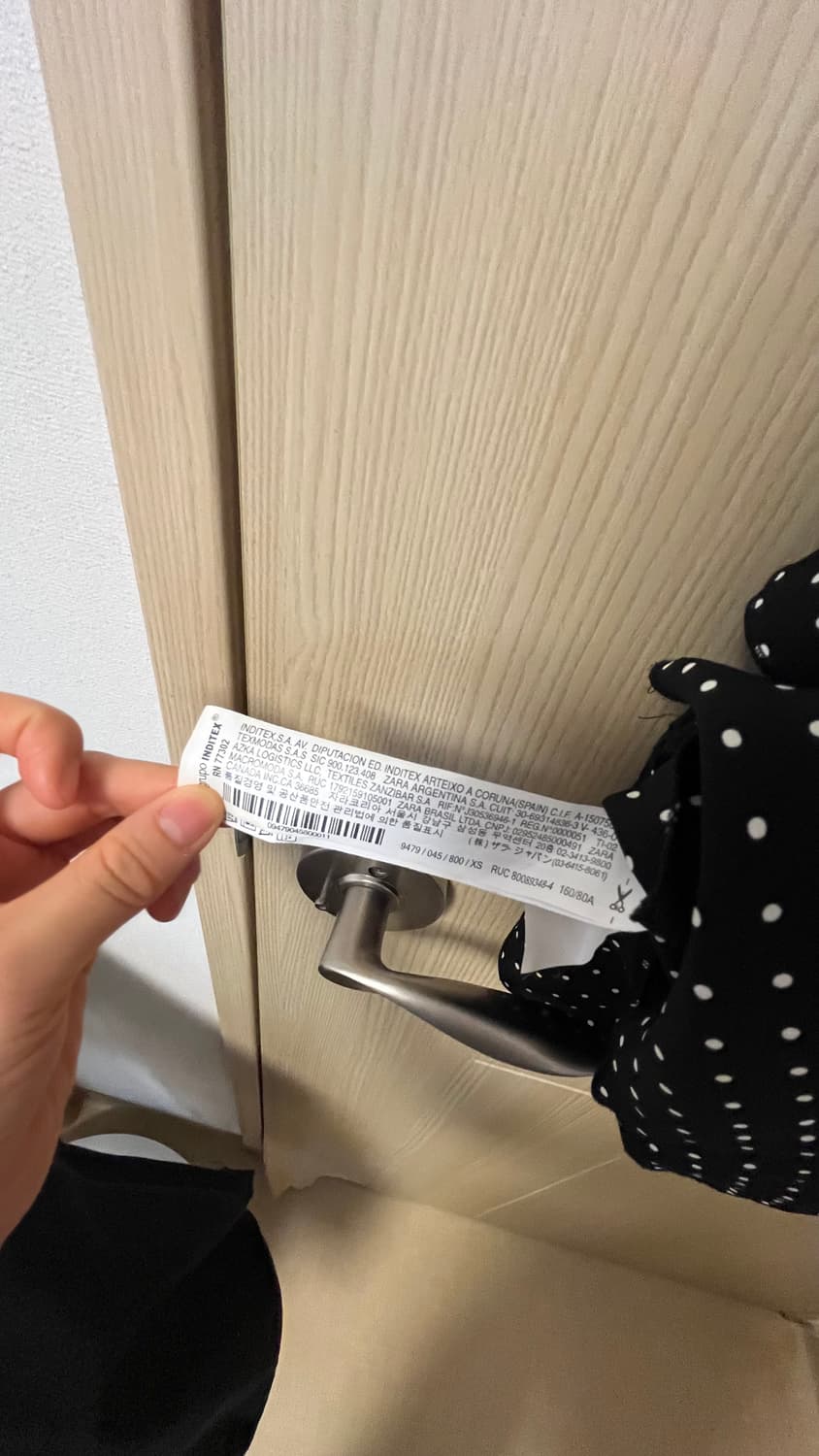 zara 땡땡이 롱 슬리브 원피스 xs 상품이미지5