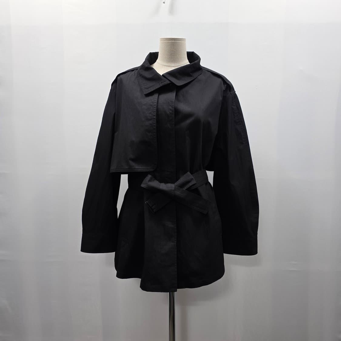 0808 온앤온 하이넥 루즈핏 벨티드 25ss 트렌치코트 01 상품이미지1