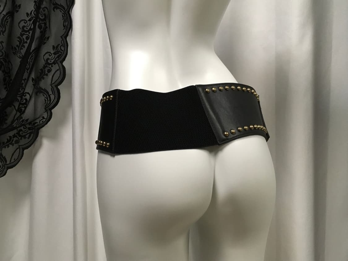 Vintage Pinterest 핀터레스트코어 와이드 스터드 레더 벨트  상품이미지9