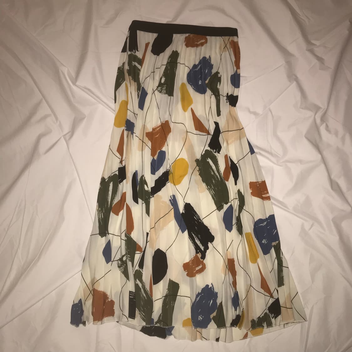 Vintage pleated long skirt 상품이미지1