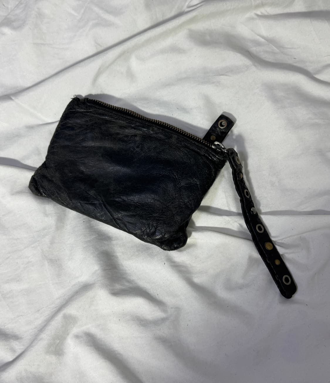 디젤 블랙 골드 버클 스트랩 스터드 레더 지갑 y2k 펑크 상품이미지2