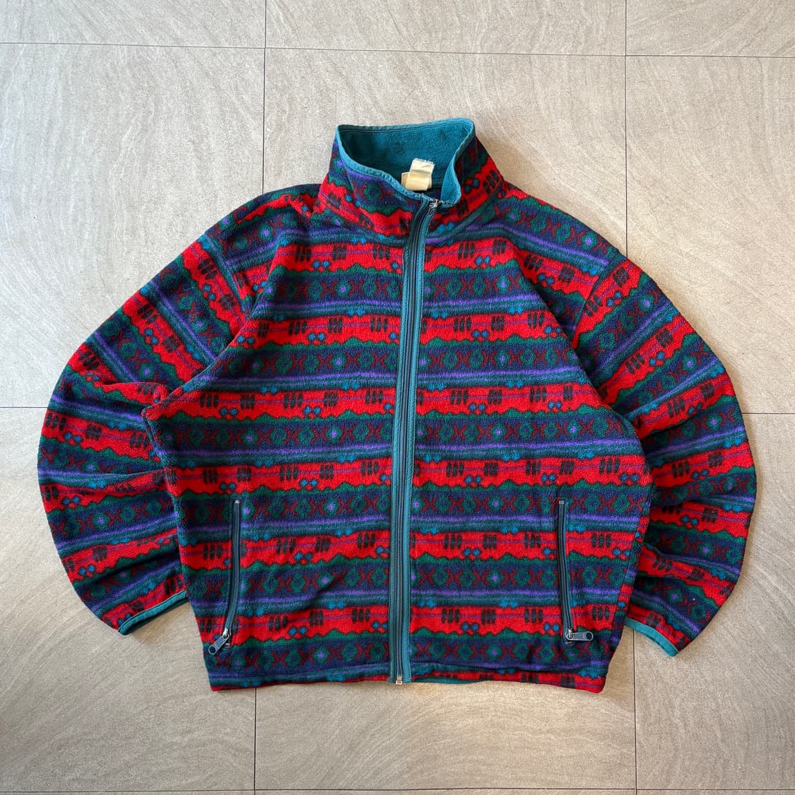 90s L.L.bean 90년대 생산 엘엘빈 아즈텍 플리스 신칠라 상품이미지1