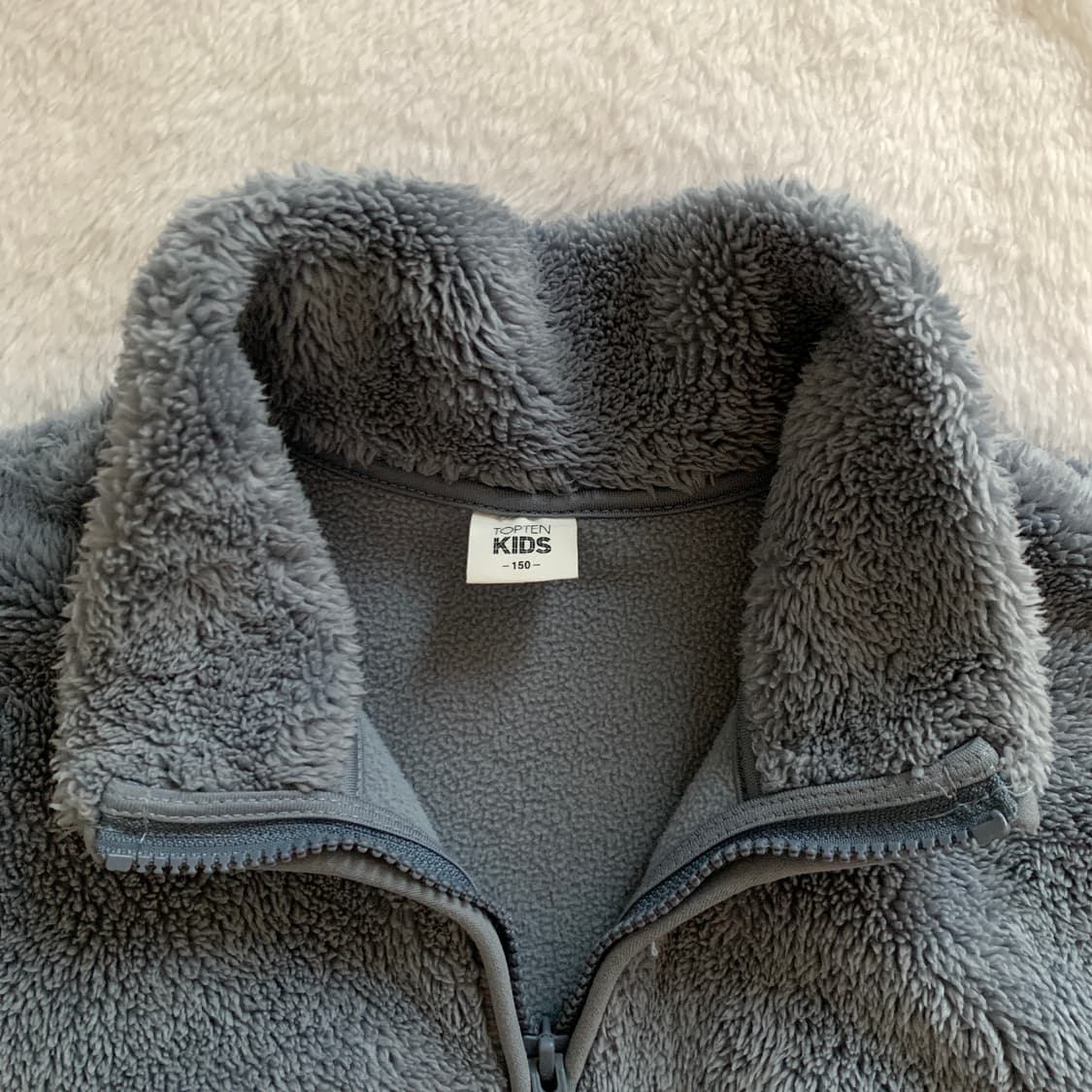 탑텐키즈 플리스 집업 후리스 점퍼 스모키블루 150 상품이미지5