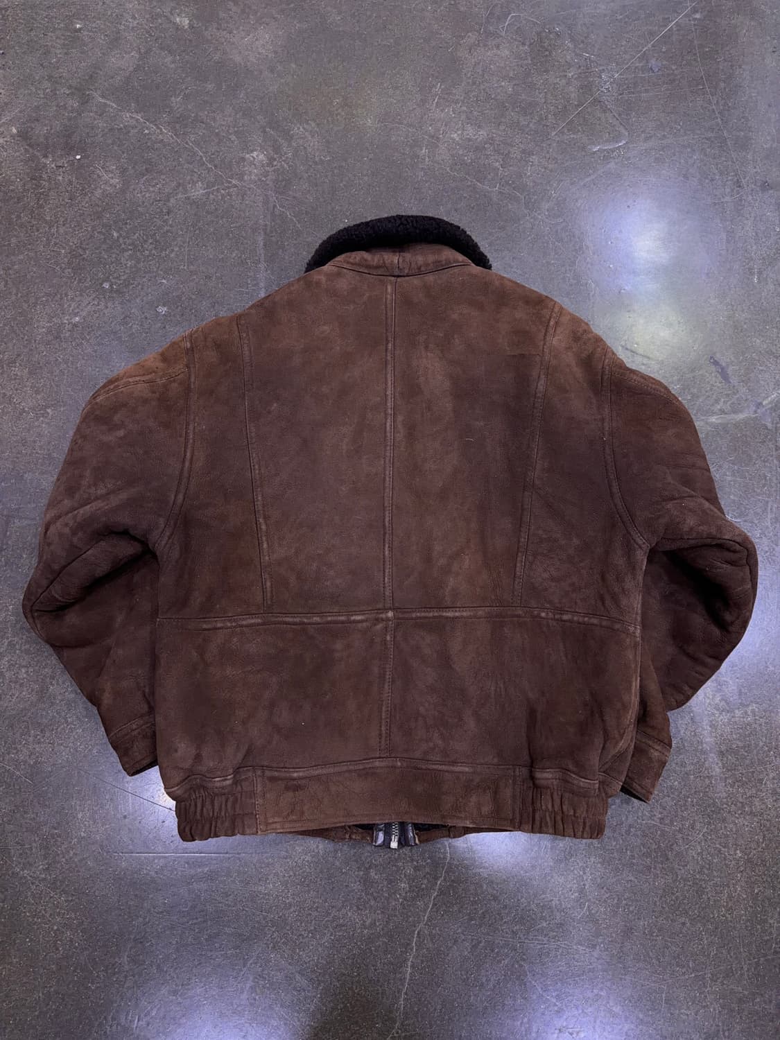 라인 어페럴 양가죽 양털 빈티지 무스탕 자켓 브라운 L 상품이미지2