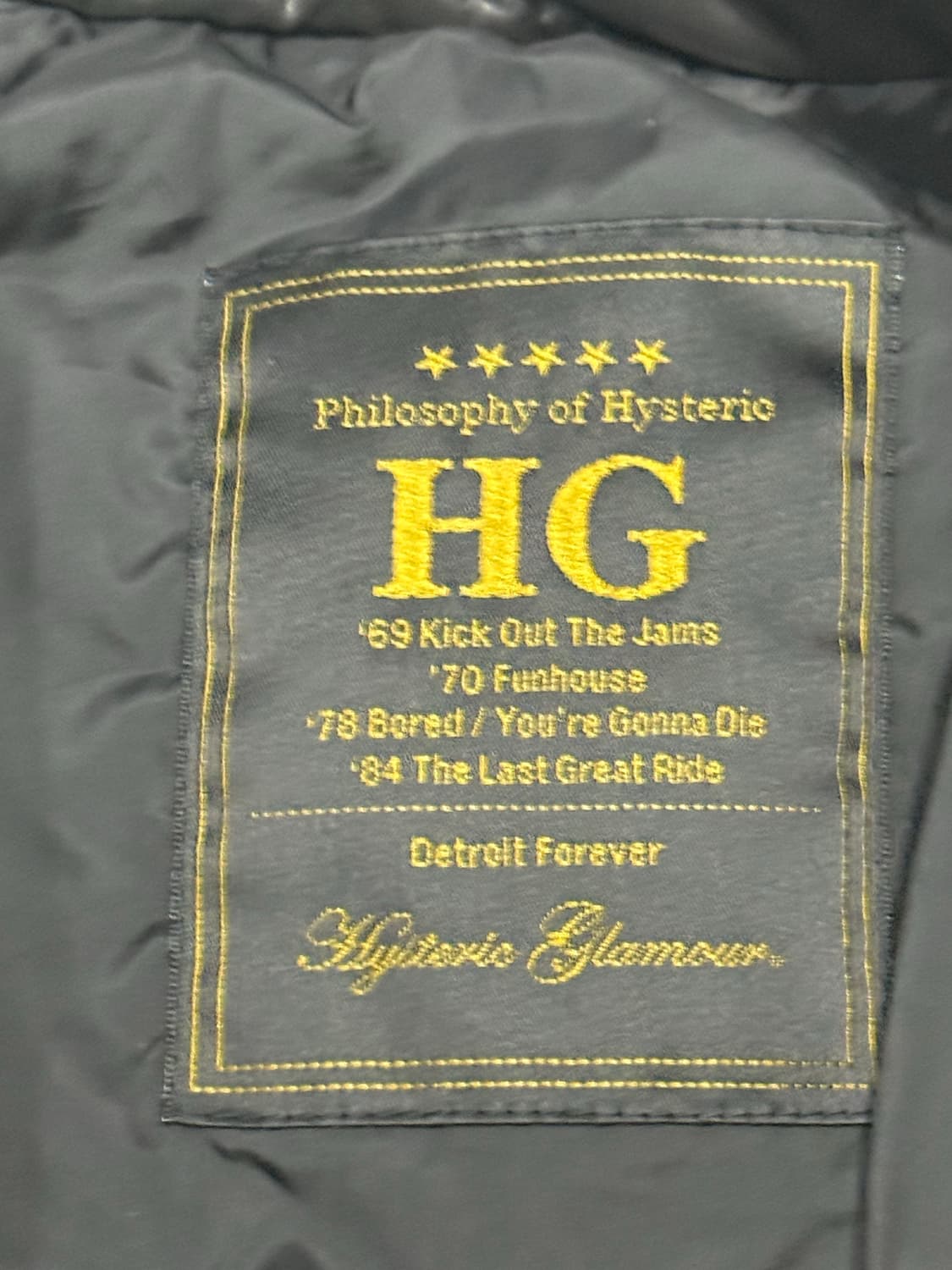 히스테릭 글래머 아카이브 히스걸 패치 사선 라이더 경량 패딩 자켓 상품이미지4