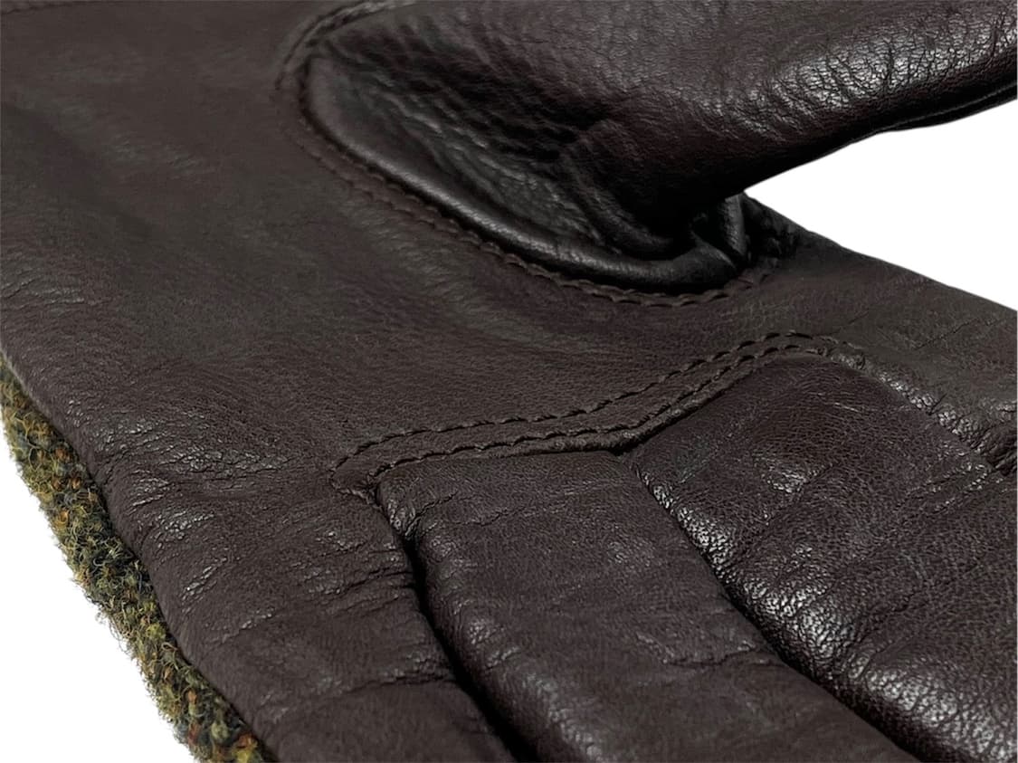 tweed leather gloves 상품이미지5
