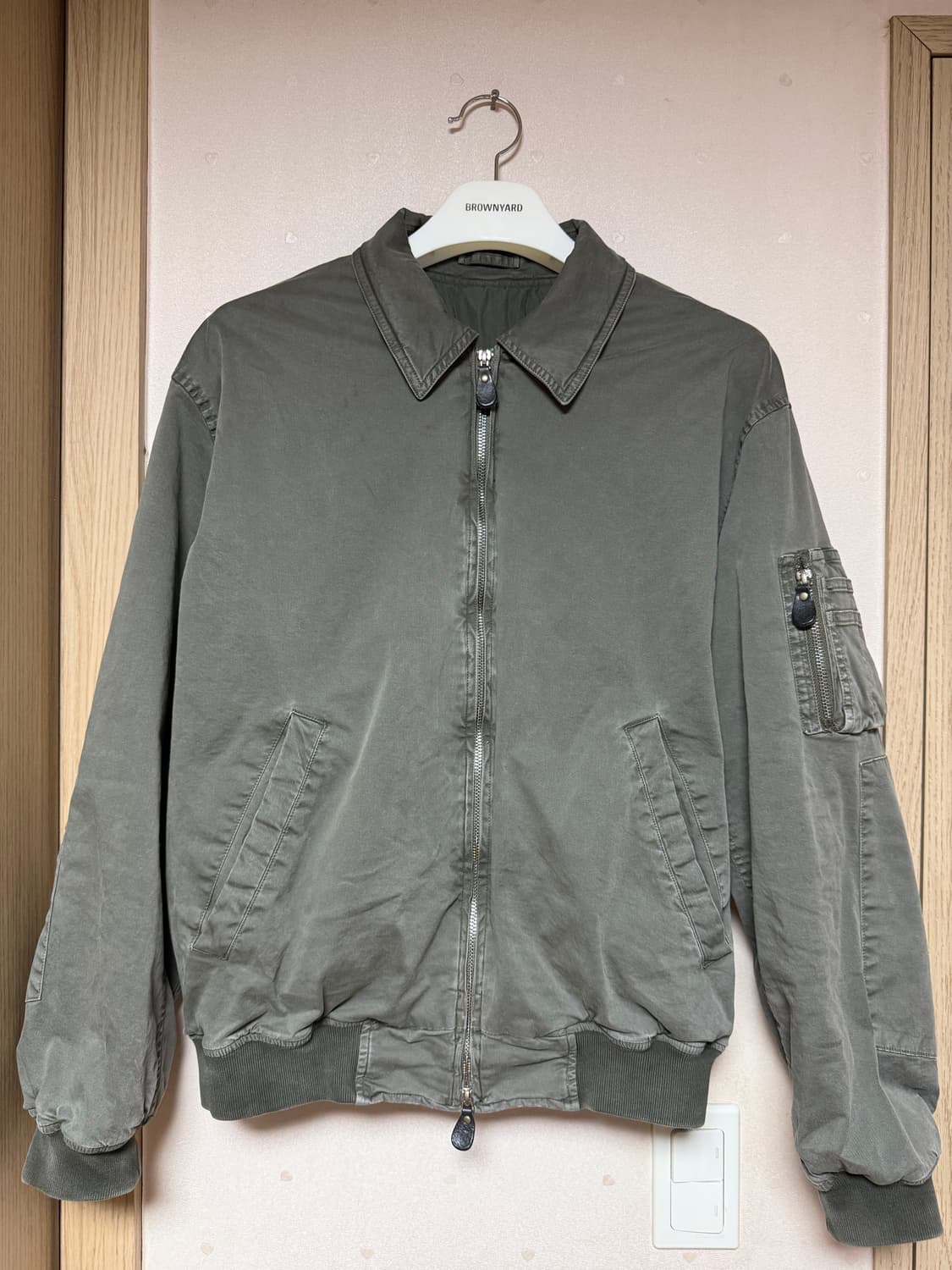 [3]브라운야드 워시드 탱커 자켓 올리브 3사이즈 상품이미지3