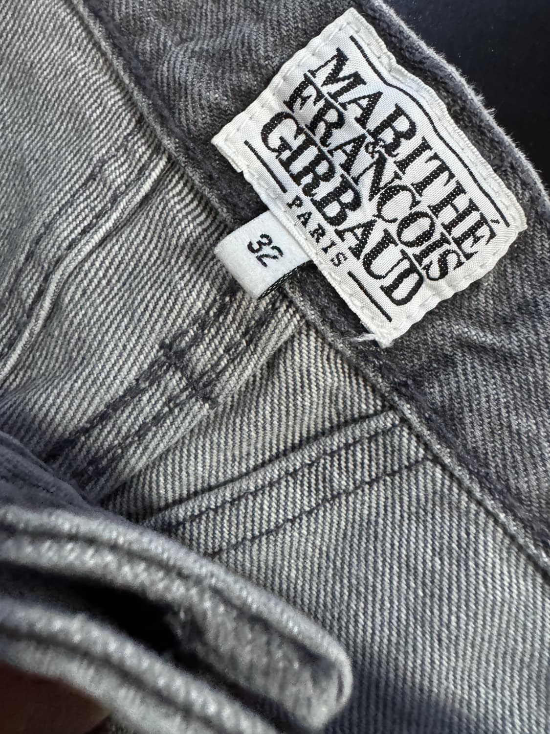 마리떼프랑소와저버 W X-POCKET TAPERED 흑청 데님팬츠 상품이미지3