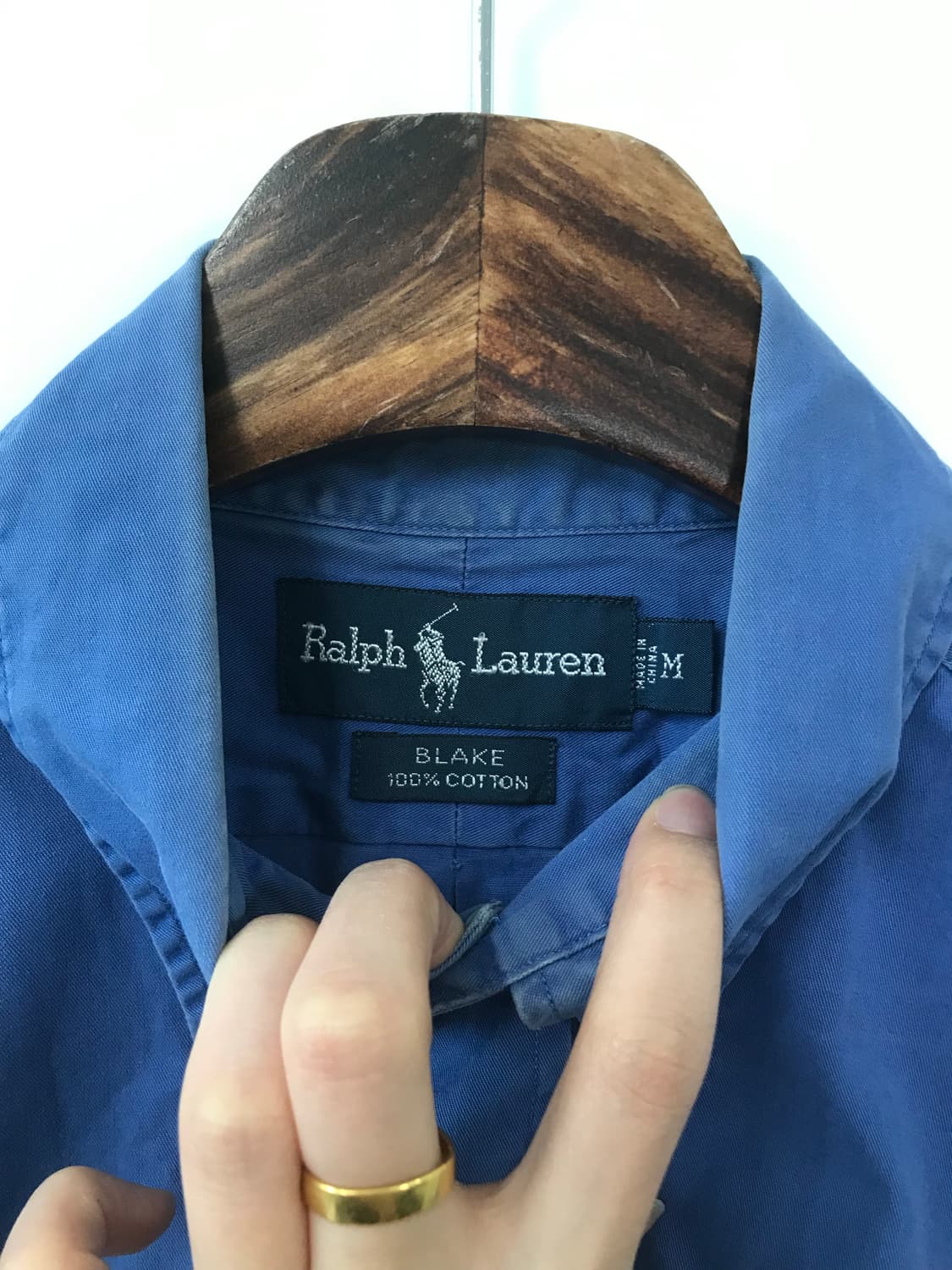 폴로 랄프로렌 자수로고 블루 솔리드 하프 셔츠 상품이미지6