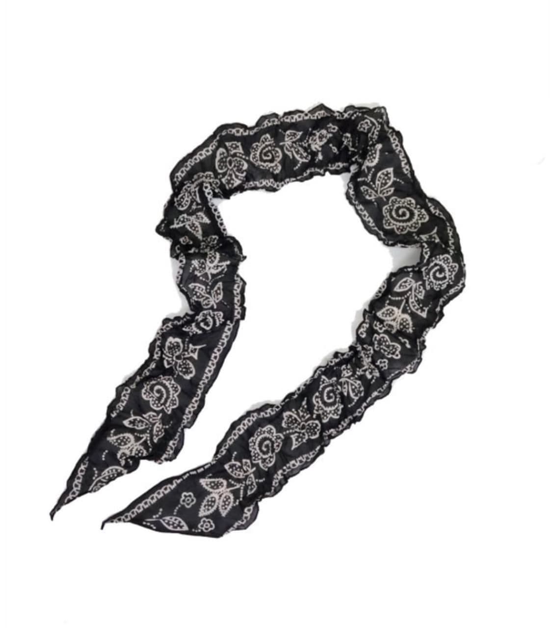 새상품) 캐피탈 워셔 실크 스카프 네커치프 / 블랙 상품이미지1