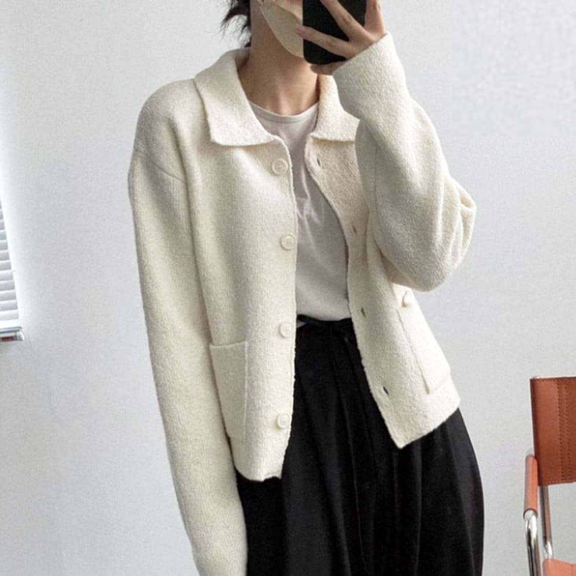 베이지보울(Beige Bowl) 부클 니트자켓 프리사이즈 새상품 상품이미지1