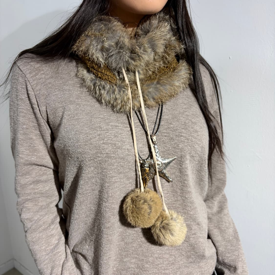  퍼 모리 머플러 목도리 워머 상품이미지2