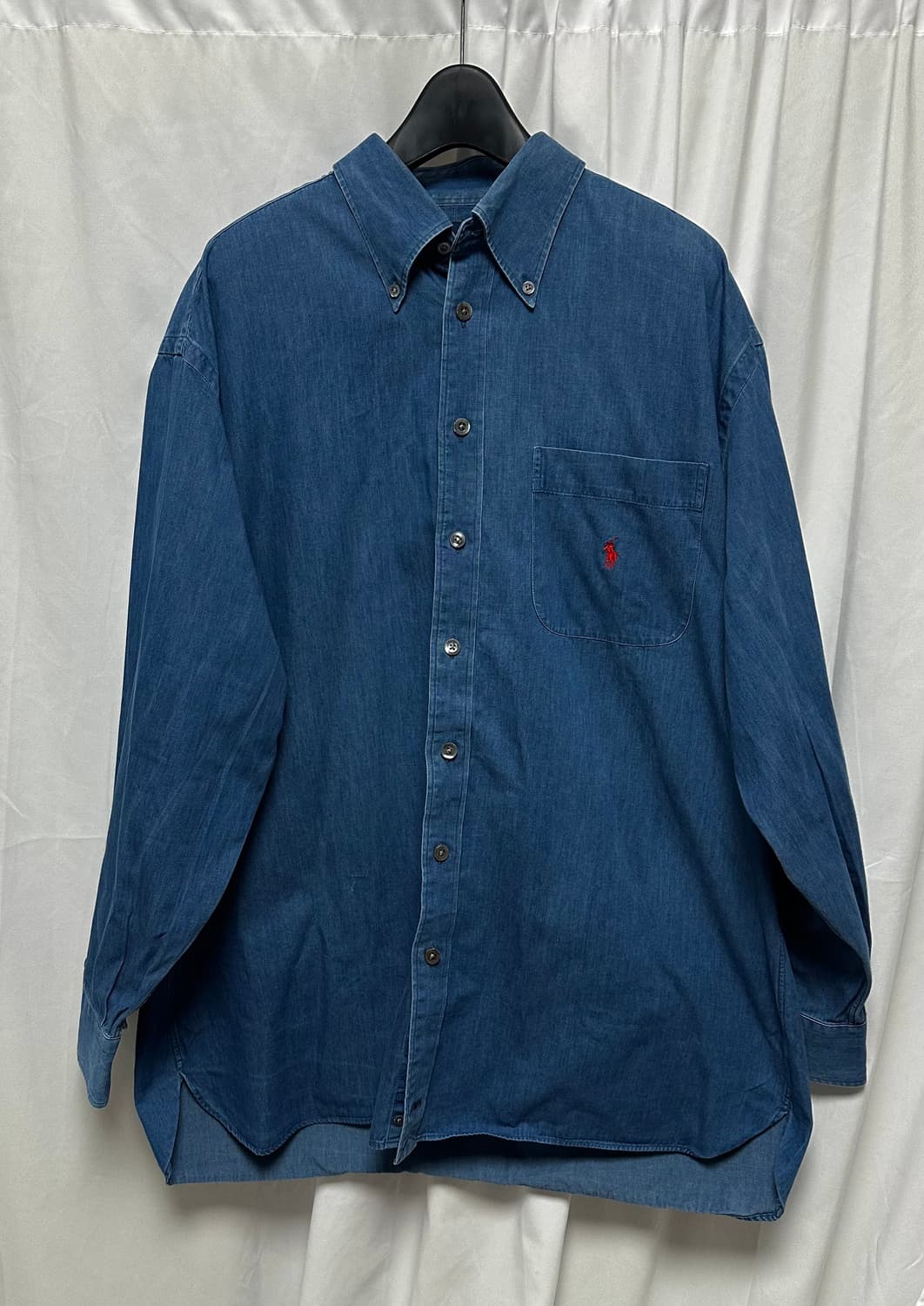 no.166 폴로 랄프로렌 중청데님 셔츠 xxl 상태s급 상품이미지5
