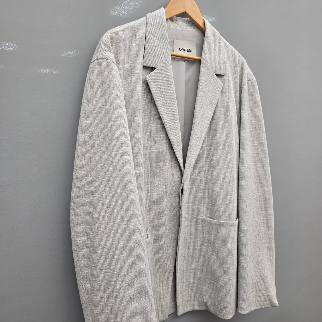 [한섬] 시스템옴므 23SS 린넨 혼방 세미오버 자켓 상품이미지2