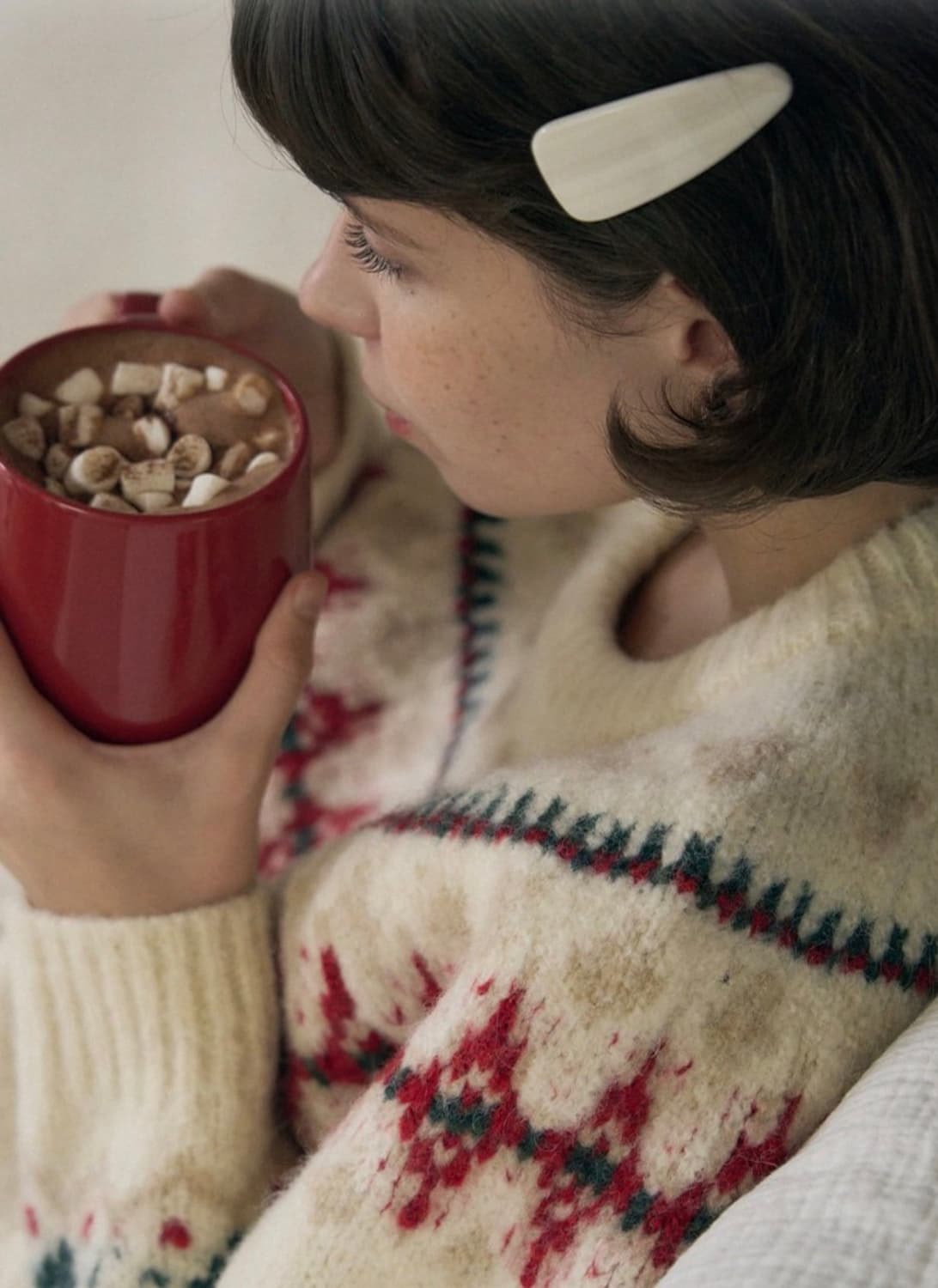 드로우핏 펜스 노르딕 풀오버 니트 (아이보리 M) 상품이미지1