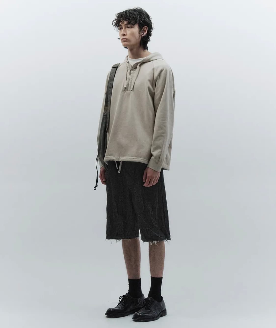 인사일런스 피그먼트 다이드 하프집 후디 sand grey (새상품)  상품이미지3