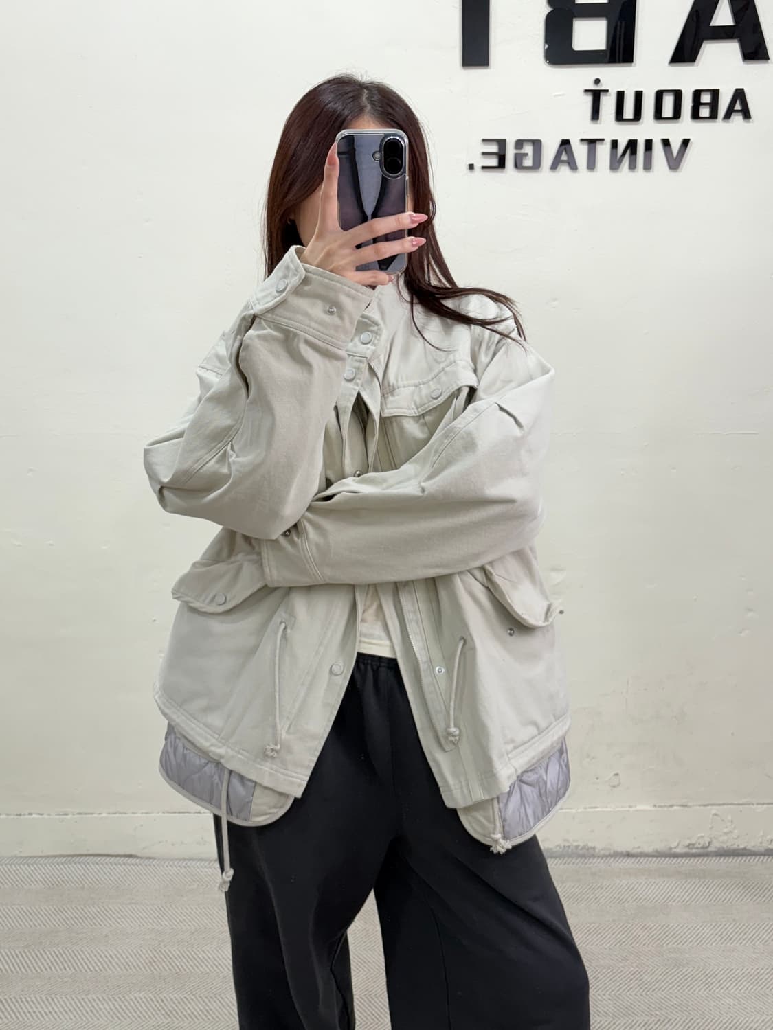 로맨틱크라운 야상자켓 연베이지 상품이미지9