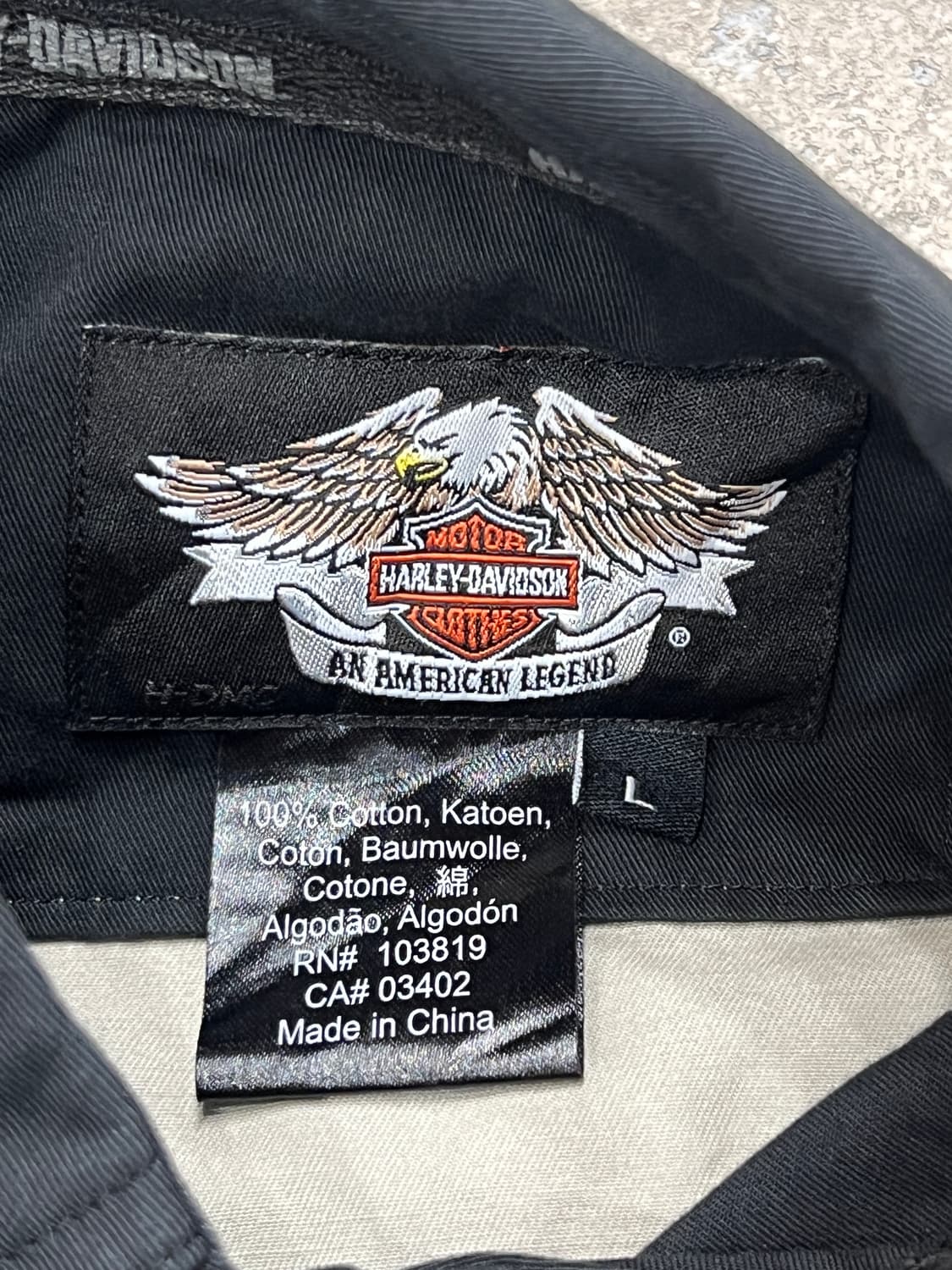 할리데이비슨 이글 하프 셔츠 L 상품이미지3