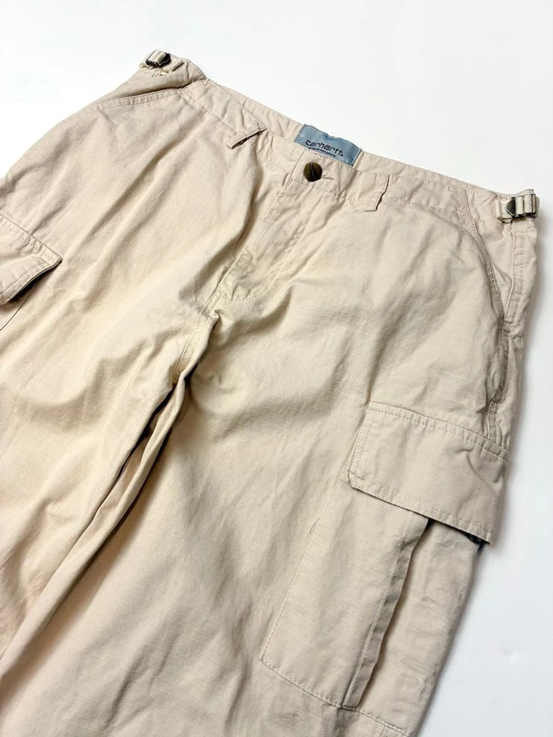 칼하트 윕 베이지 립스탑 카고 와이드 팬츠 PN5575    상품이미지2