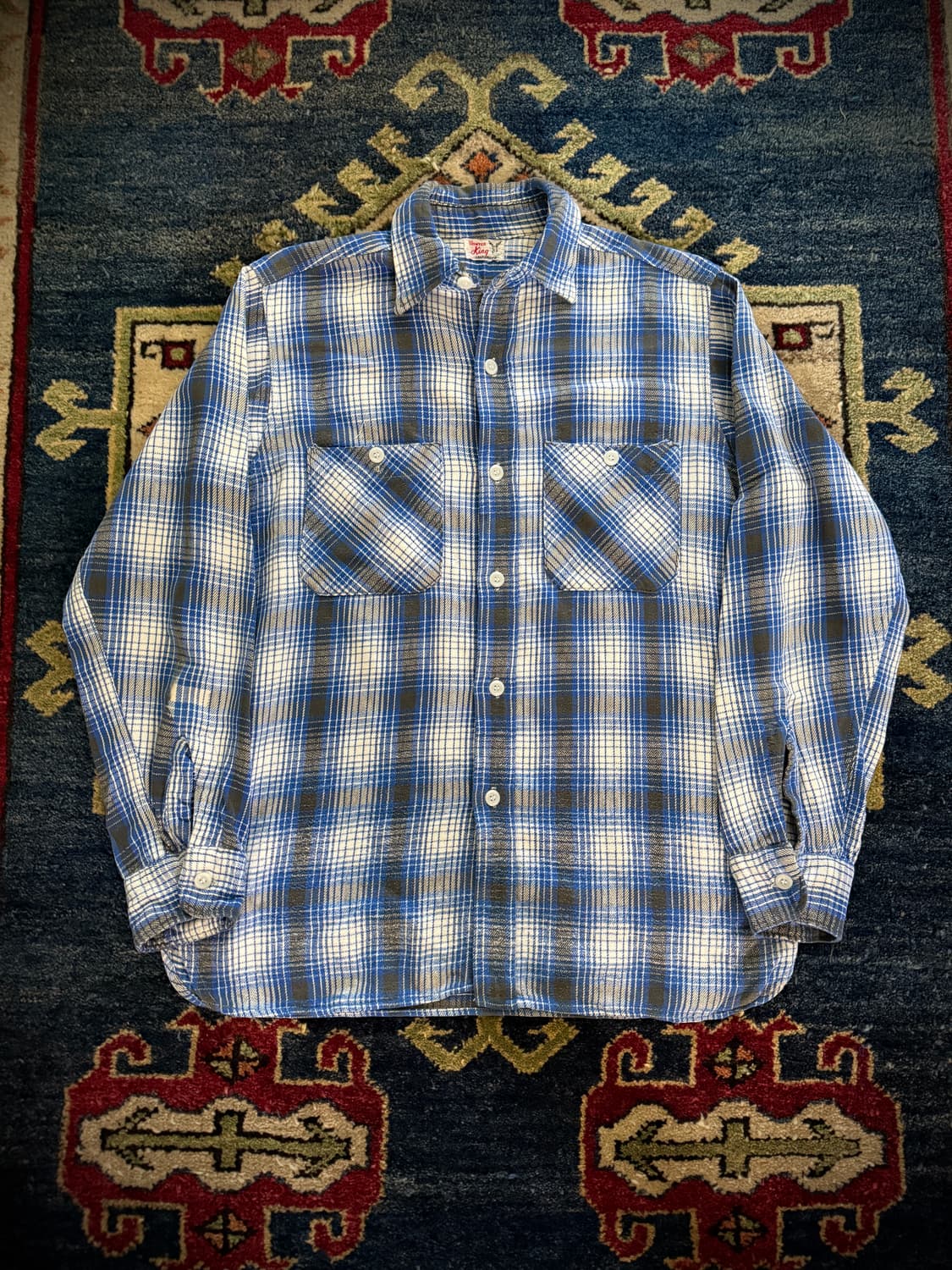 1950s Winter King Sanforized 플란넬 체크 셔츠 상품이미지1