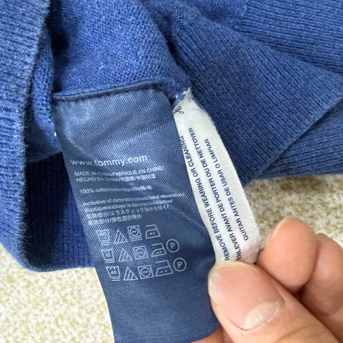 M 타미힐피거 코튼 브이넥 니트 0123T1 상품이미지4