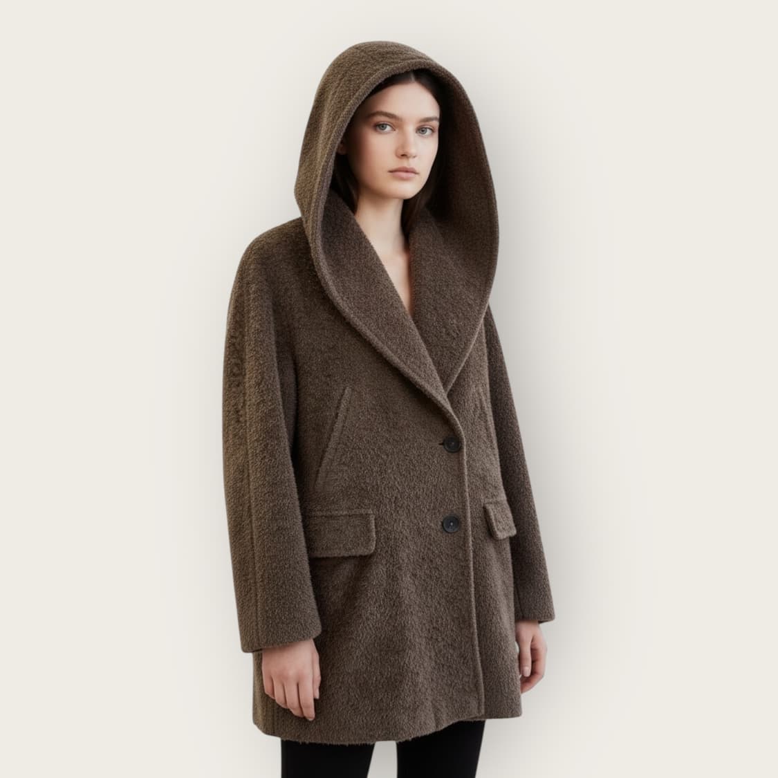 IT38/ 막스마라 알파카 후디드 코트 자켓 상품이미지1
