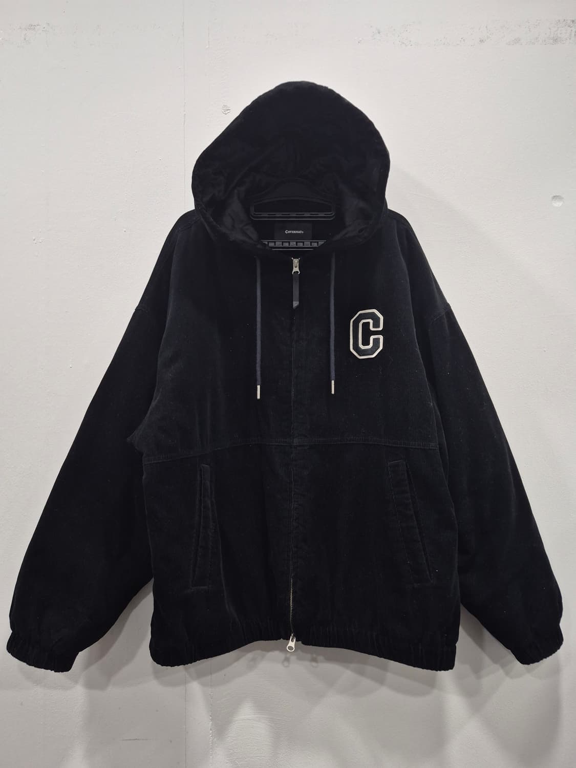 커버낫 C 로고 코듀로이 후디 점퍼 자켓 블랙 남성 105사이즈 상품이미지2