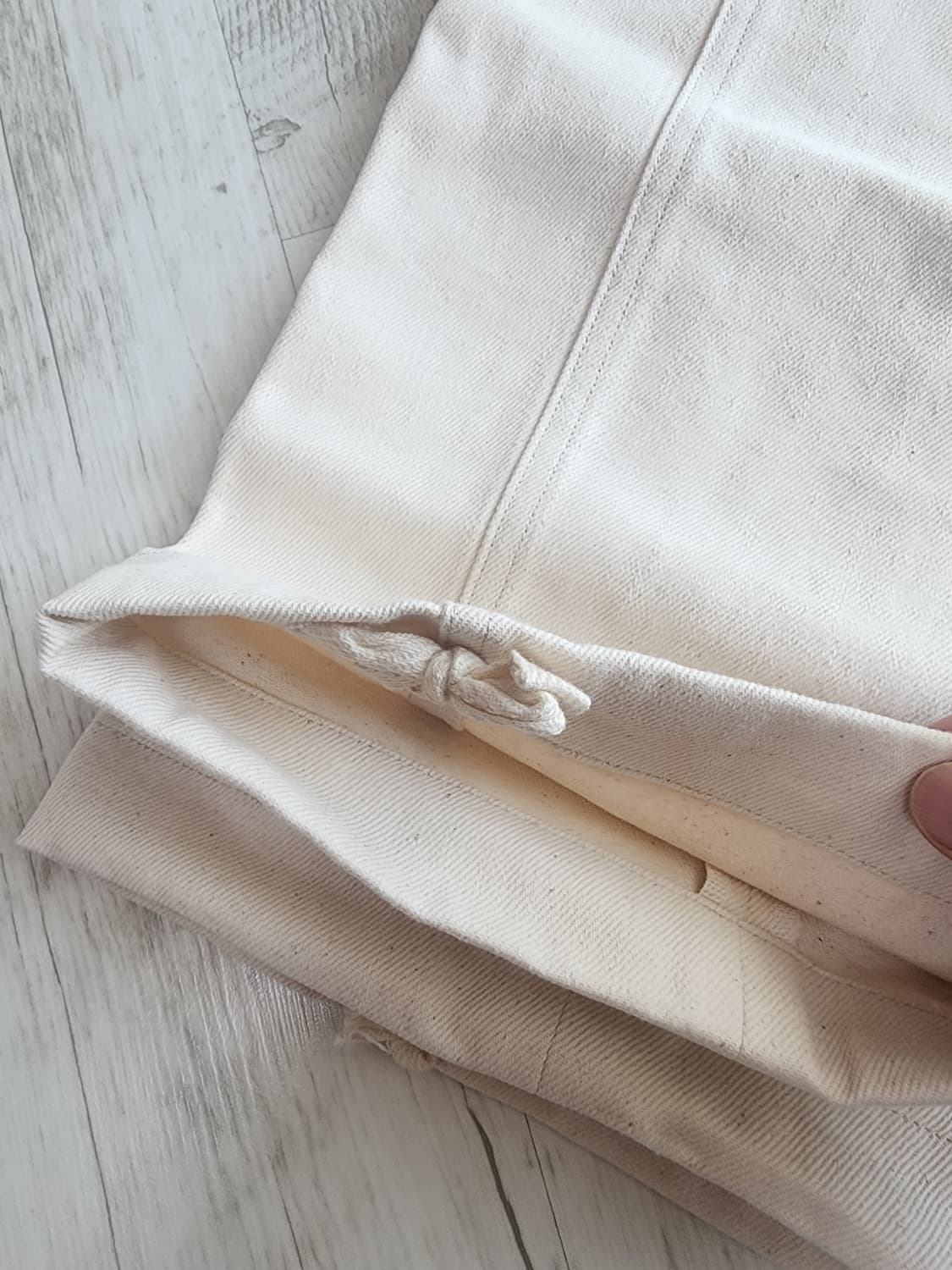 (새상품)HUTOAN 후톤 크림 퍼티그 데님 팬츠 L(32~33)인치 상품이미지6