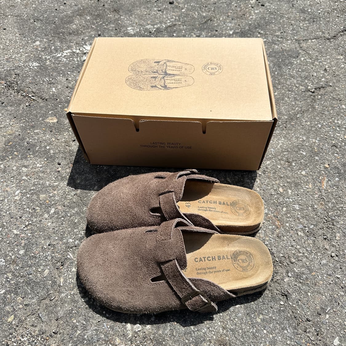 280 캐치볼 CS-01 SUEDE 클로그 뮬 슬리퍼 다크브라운 상품이미지1