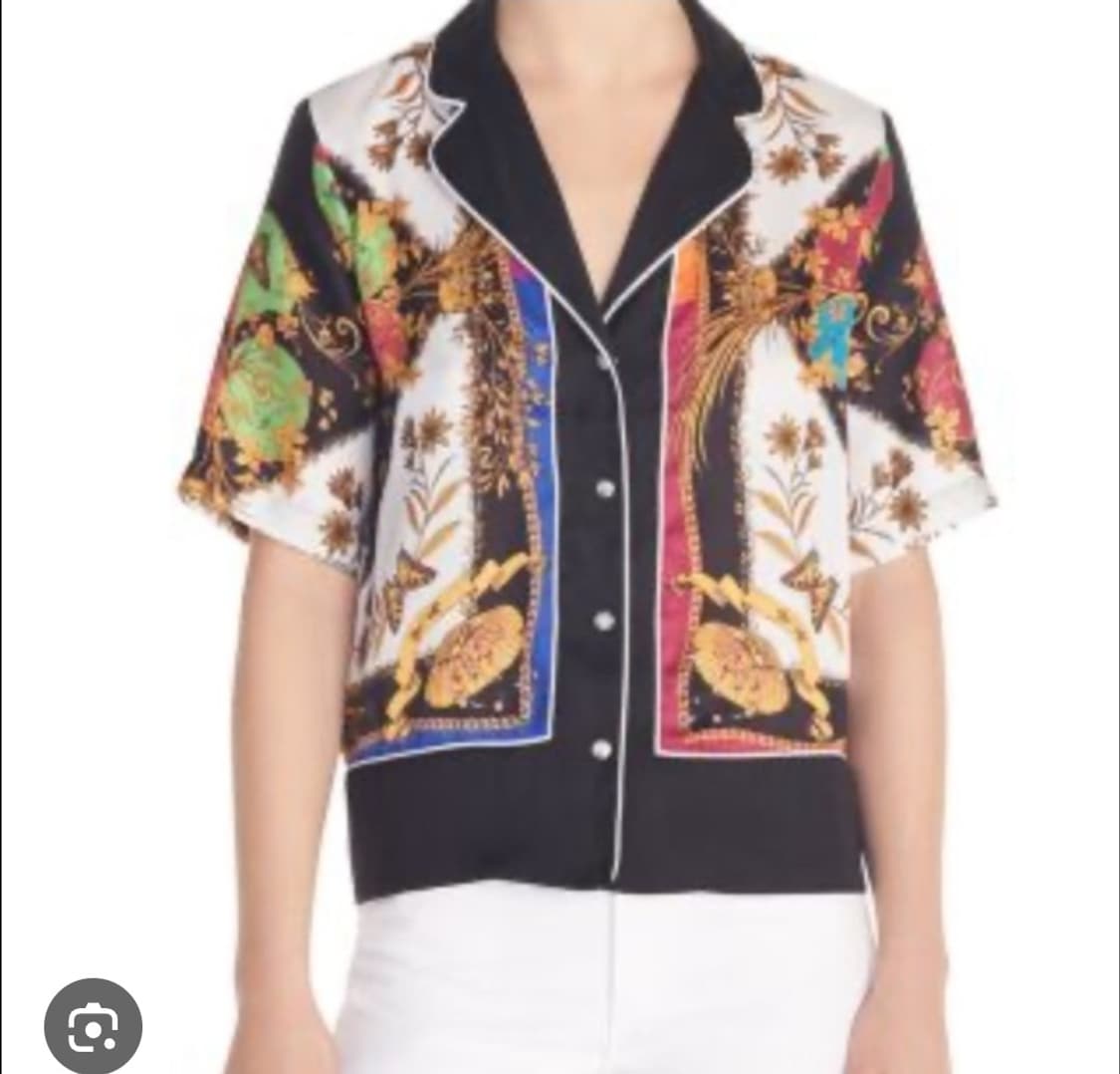 산드로 Sandro 멀티컬러 오픈카라 셔츠 1사이즈 상품이미지1