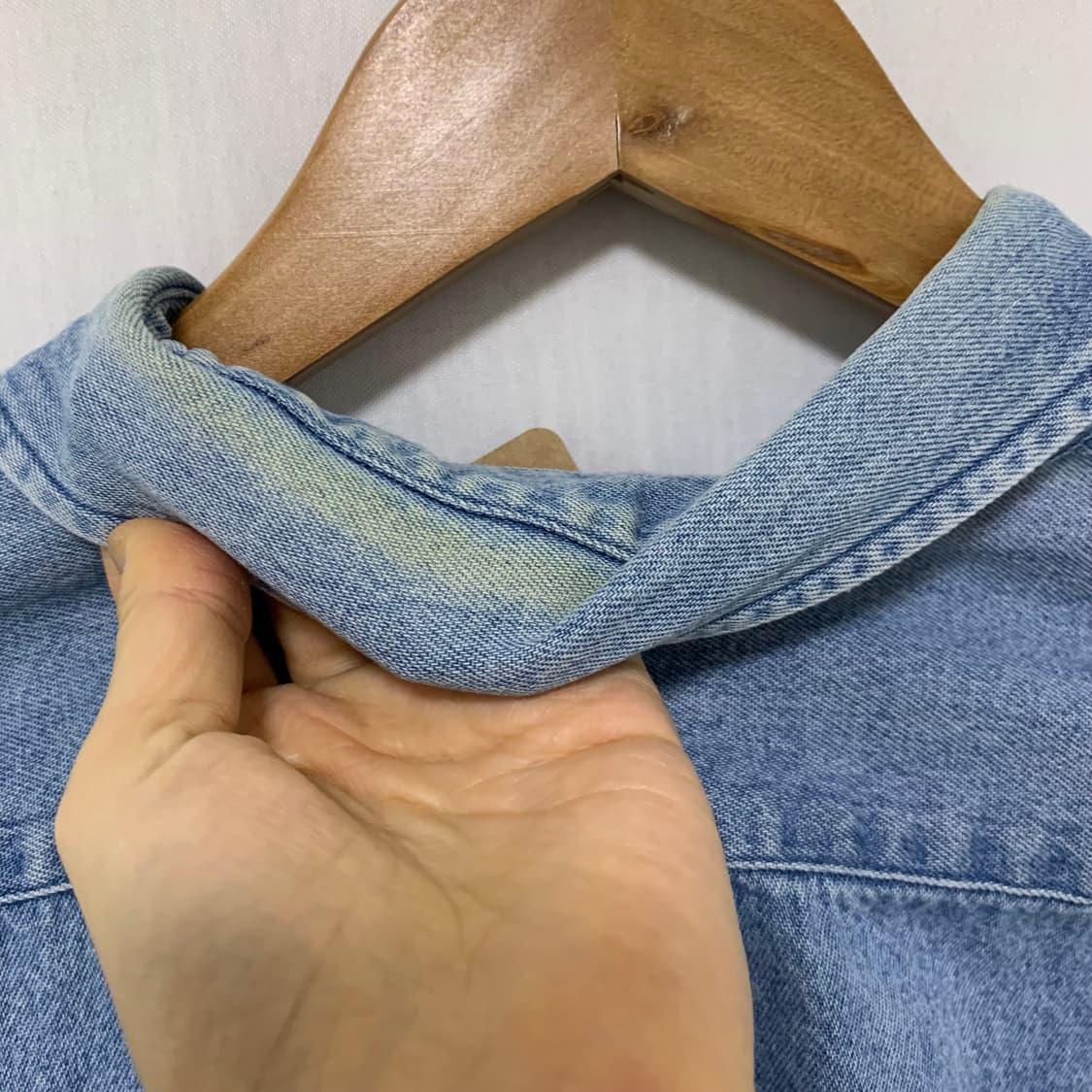 폴로 랄프로렌 워싱 데님 셔츠 00s 빈티지 중청 남방 여성 키즈사이즈 상품이미지6